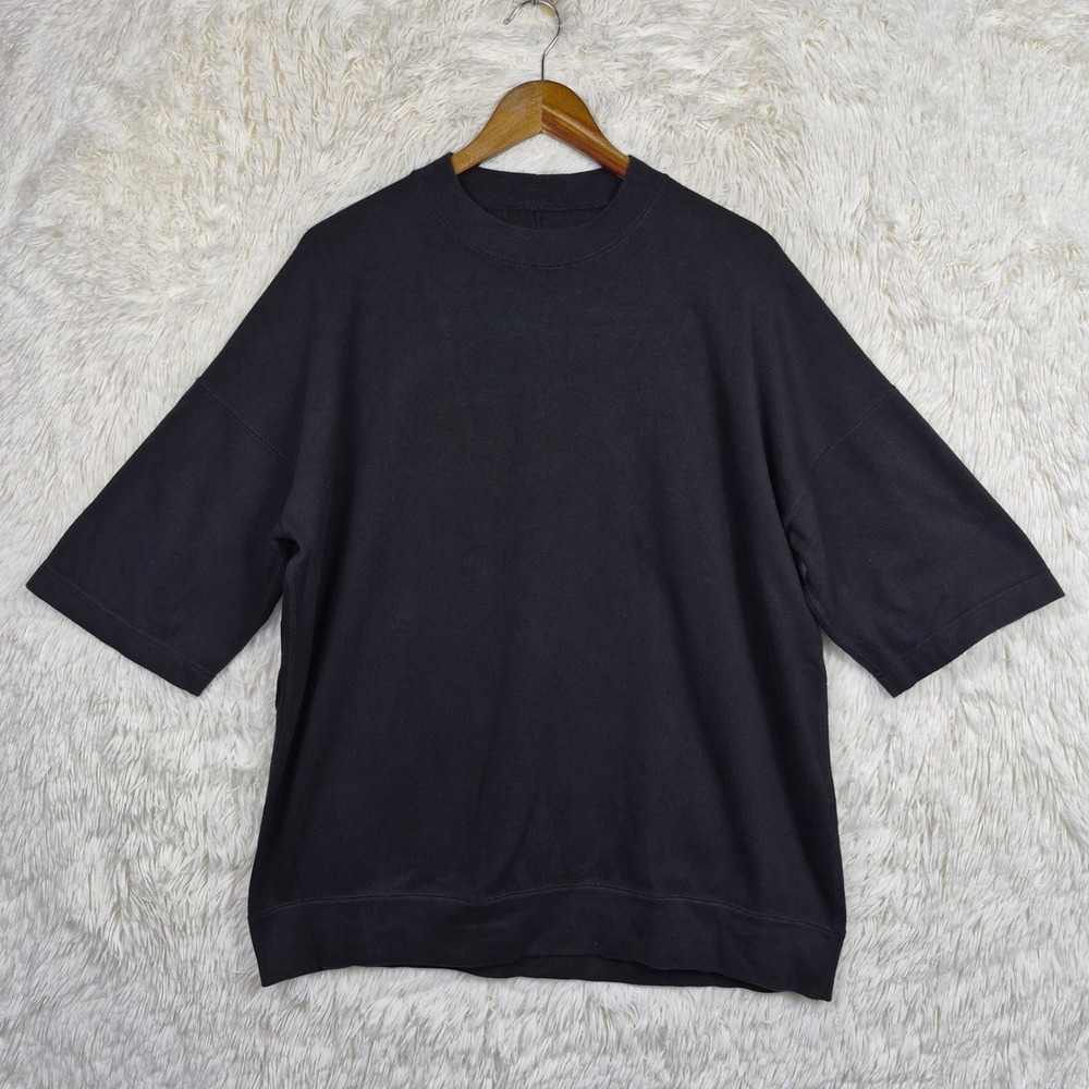 Arts & Science Mens L Black Short Sleeve Sweatshirt French Terry Cotton Japan